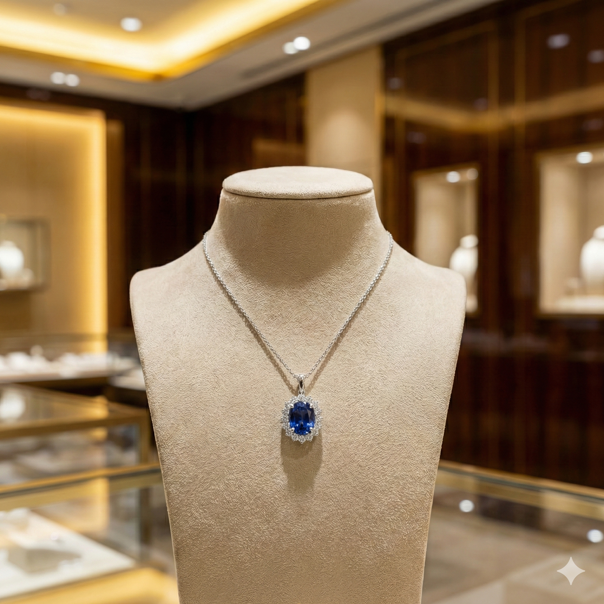 Sapphire Pendant Set